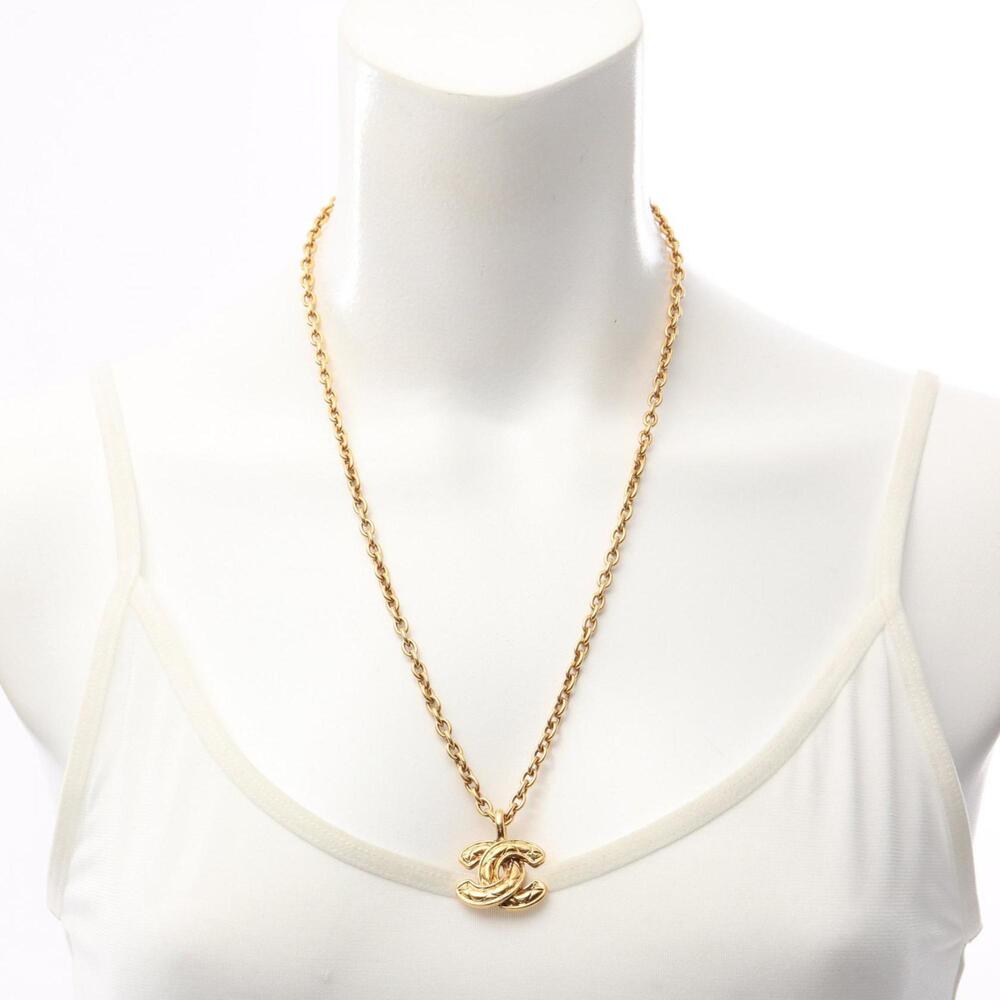 CHANEL Gold Logo Necklace - Picture 5 of 6
